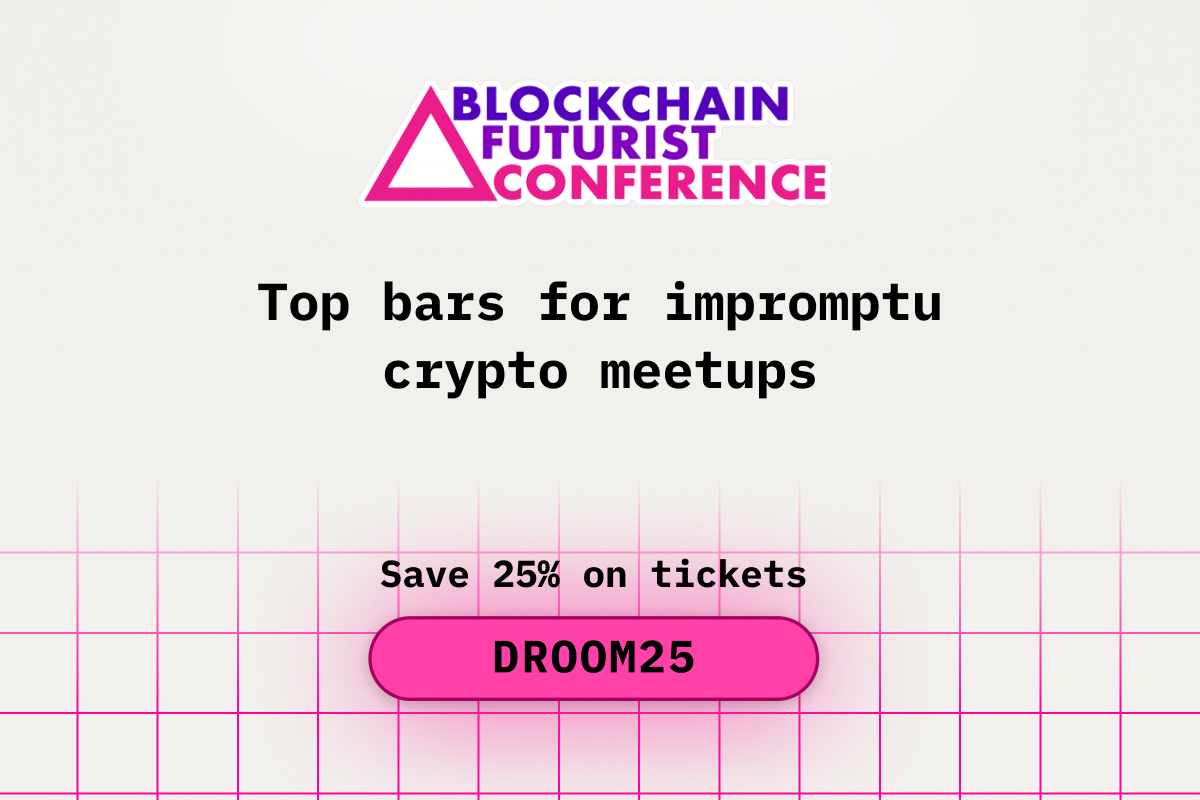 Top bars for impromptu crypto meetups